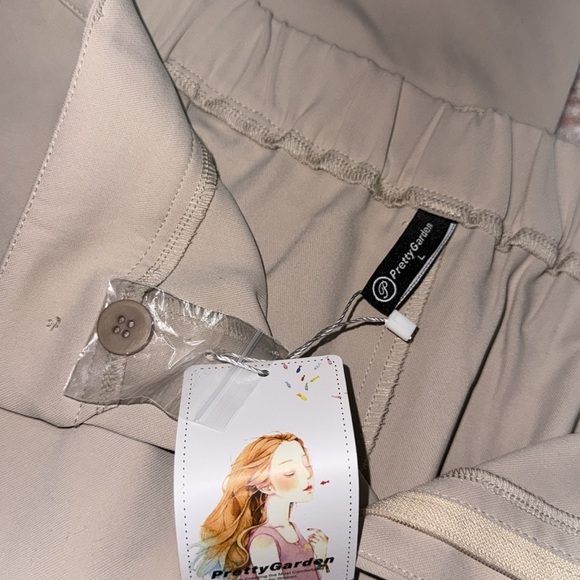 🌷Elegant Beige Wide-Leg Pants color light khaki - Picture 3 of 3